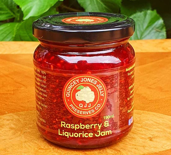 Quincey Jones Raspberry and Liquorice Jam