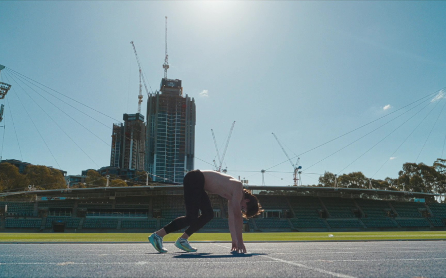 Rohan Browning starting a race