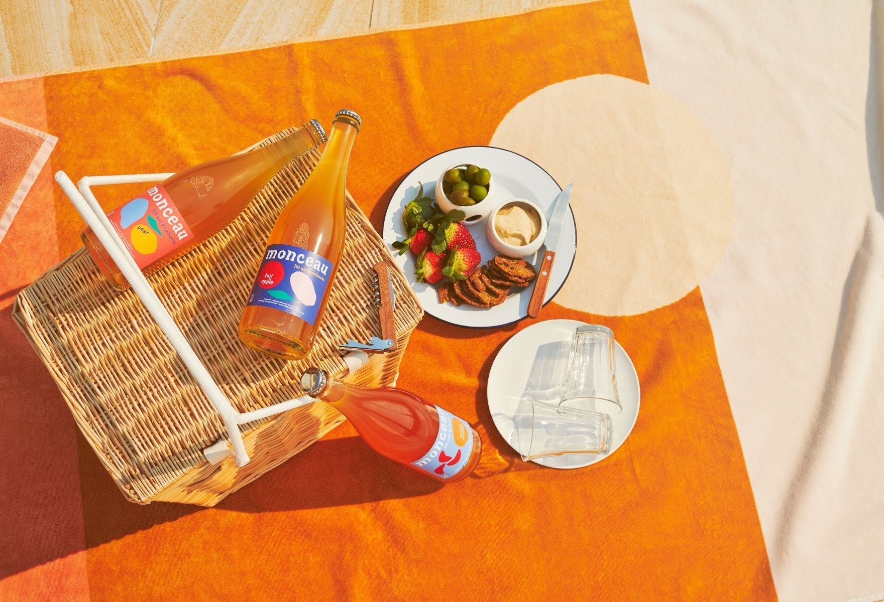 Sans Drinks Picnic Flatlay