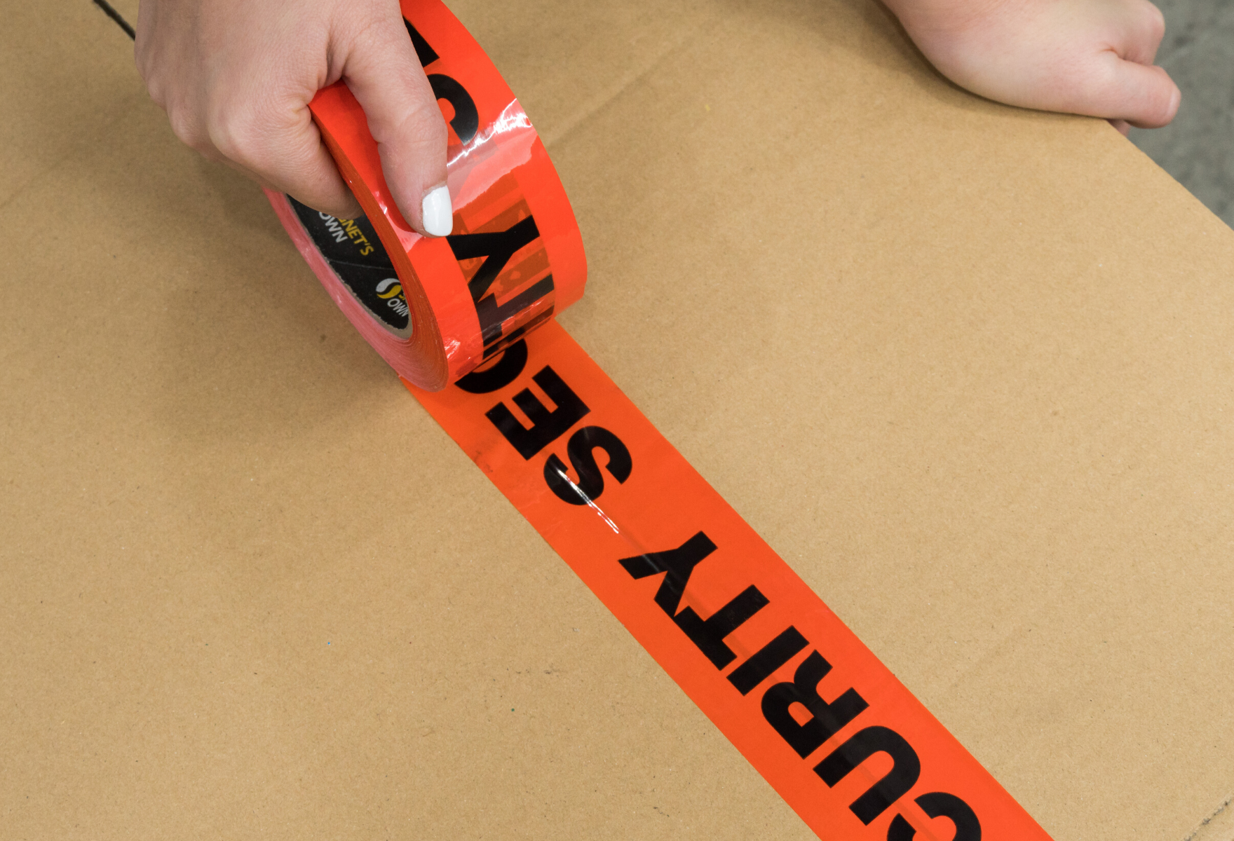 Security Seal Tape on Carton