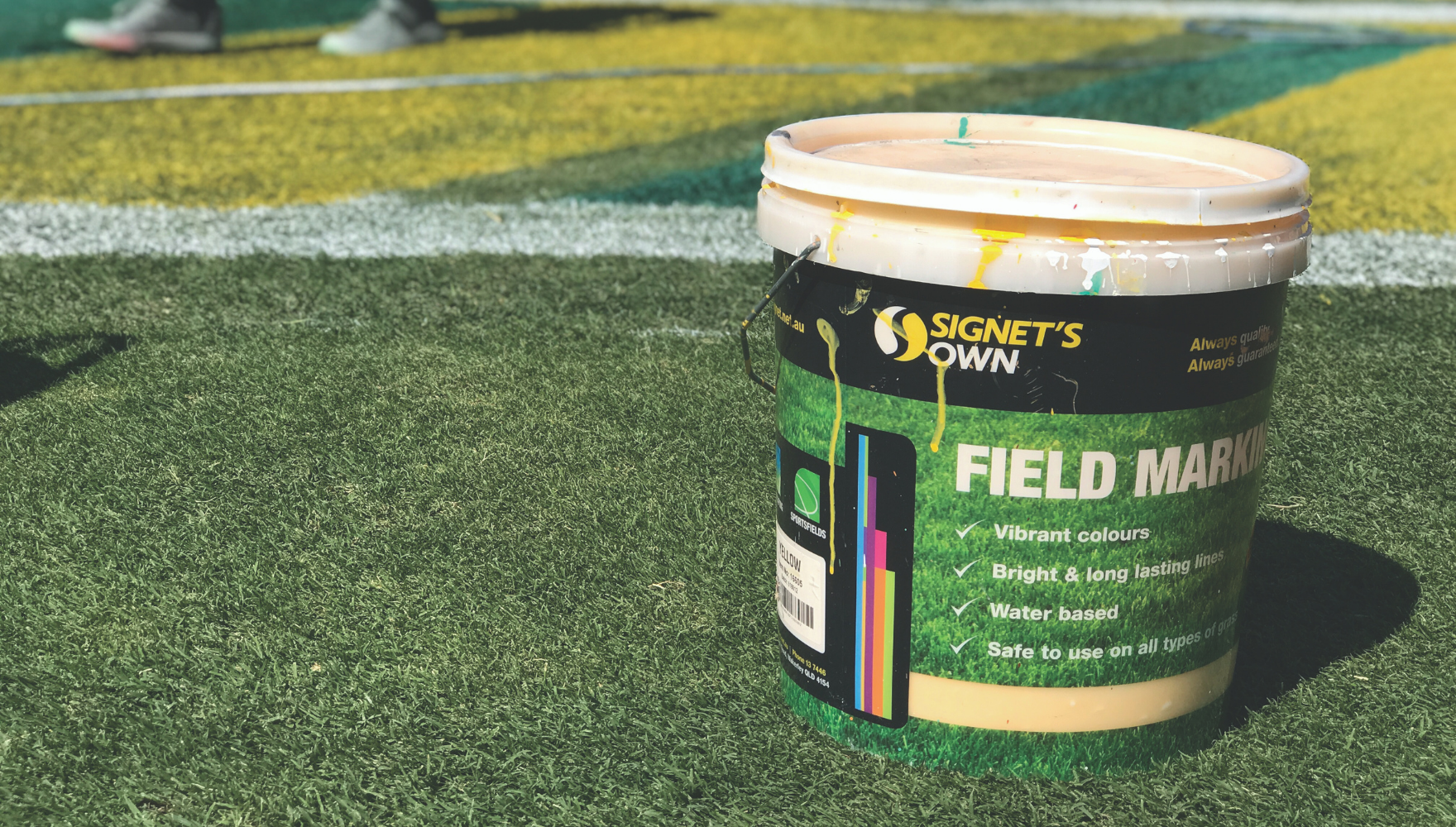 Signet's Own Field Marking Paint on Field