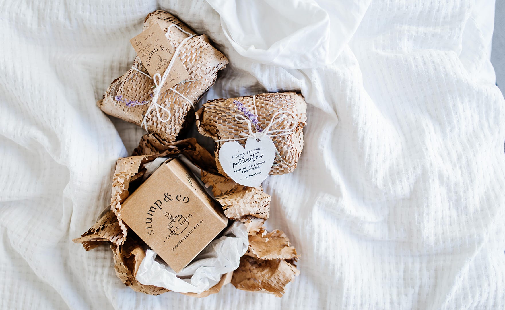 Stump & Co products wrapped in Geami