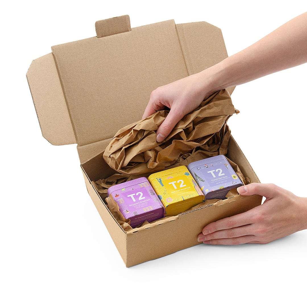 T2 products and FillPak in Mailing Boxes