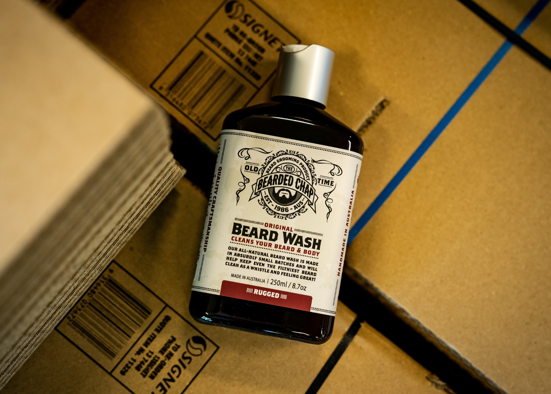 The Bearded Chap Beard Wash on Signet Carton
