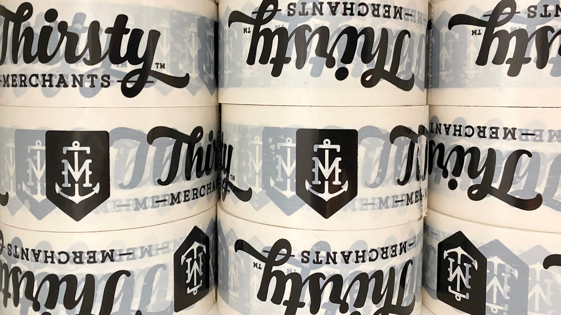 Thirsty Merchants Custom Tape Stacked