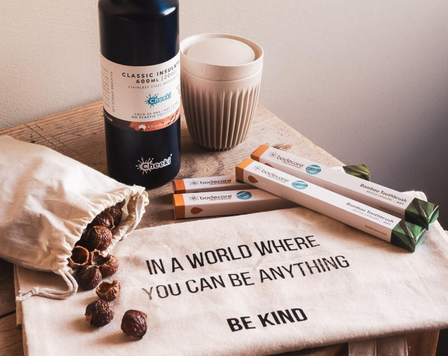 Be Kind Co products on a table