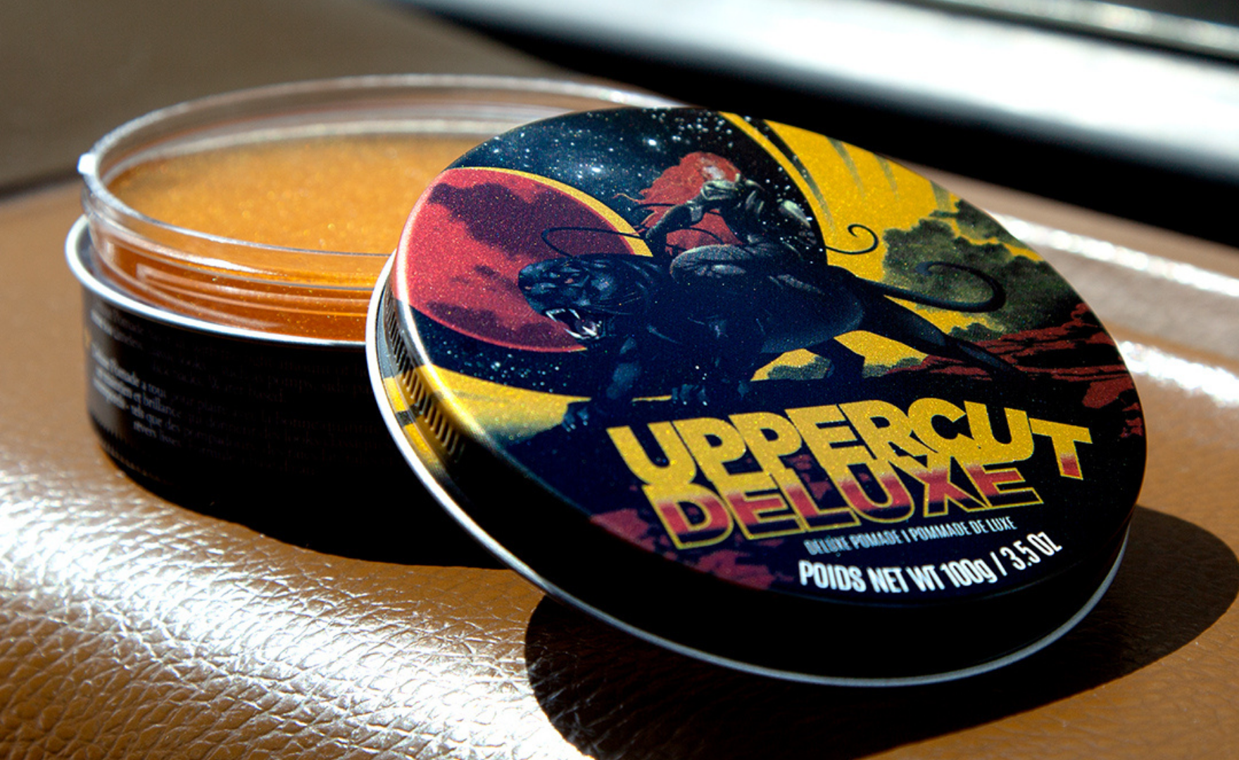 Uppercut Deluxe Pomade with lid open